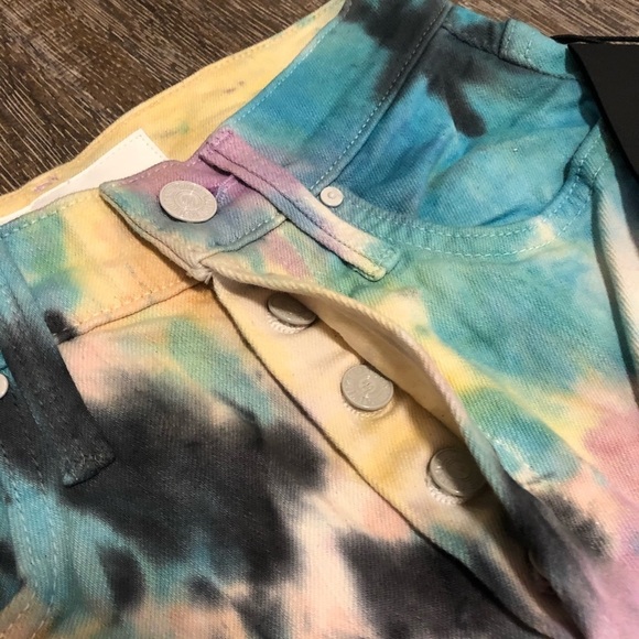 NWT Mother Superior Tripper Tie Dye Cropped Jean - Picture 6 of 8